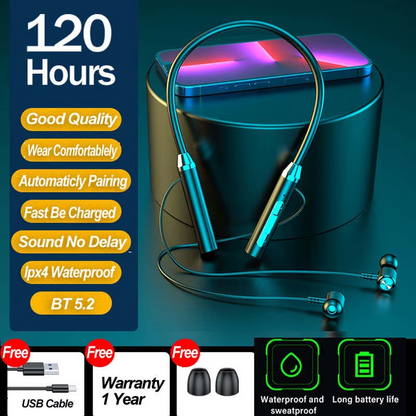 🎧 Écouteurs Bluetooth Sport Tour de Cou – Lenovo HE05X (100 % Original)   ⭐⭐⭐⭐⭐